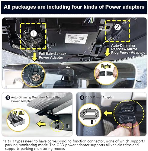 Miniatura 4 de Mangoal Cámara de tablero 4K personalizada para Ford Explorer U625 2020-2023, aspecto OEM integrado, video UHD 2160P, WiFi integrado, sensor G,