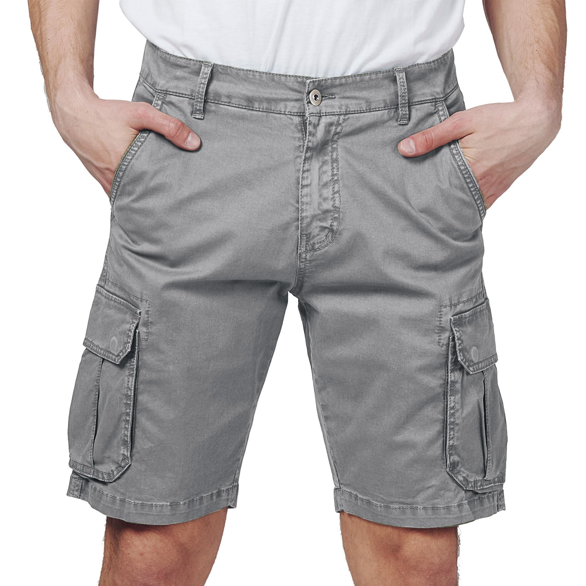 RE&X JEANS COUTURE Pantaloncini Uomo Confortevole Traspirante. STOFFE Cotone Cargo Bermuda Uomo