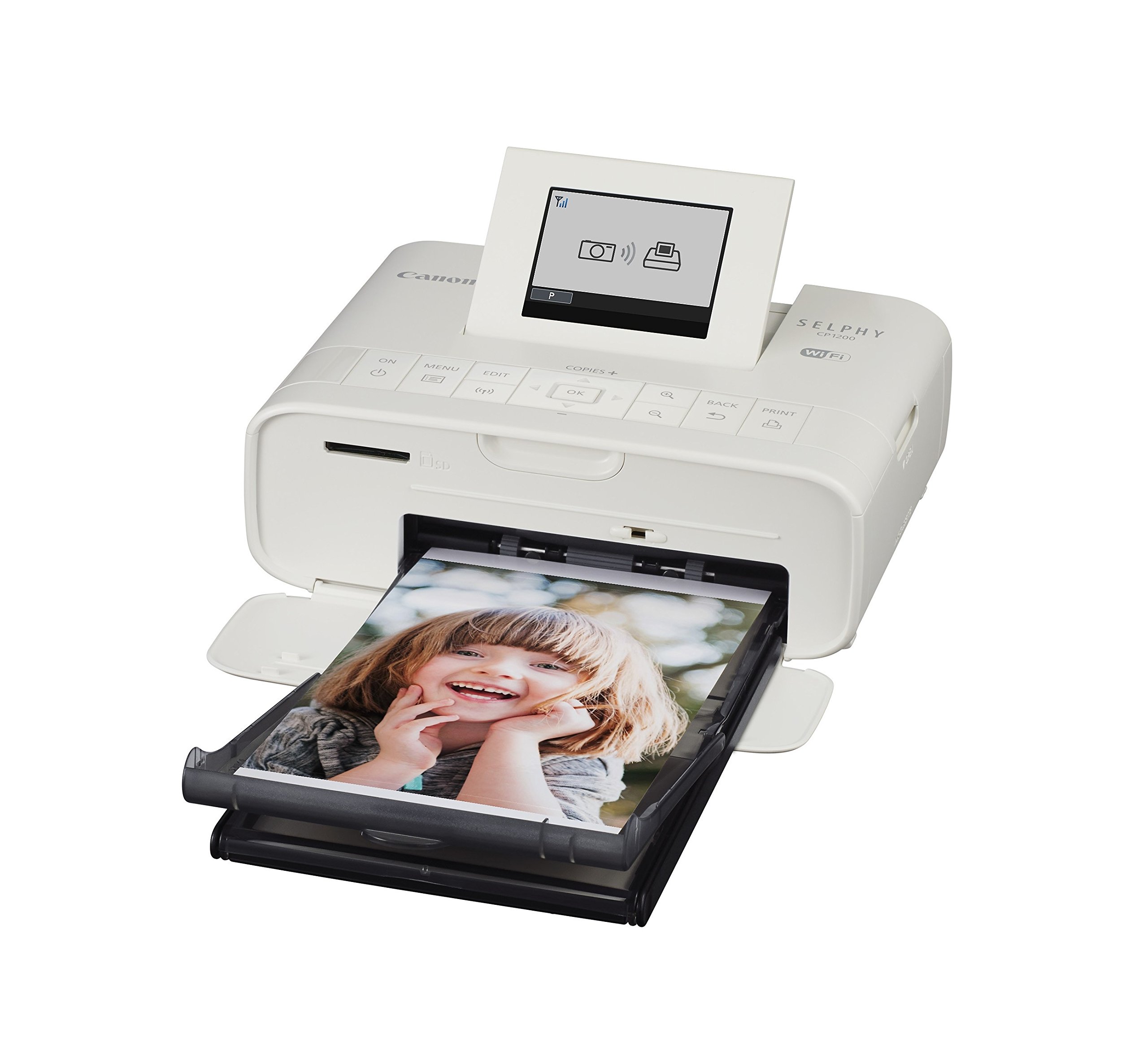 Canon SELPHY CP1200 ホワイト Canon Selphy CP1200 White Wireless Color Photo Printer and Battery