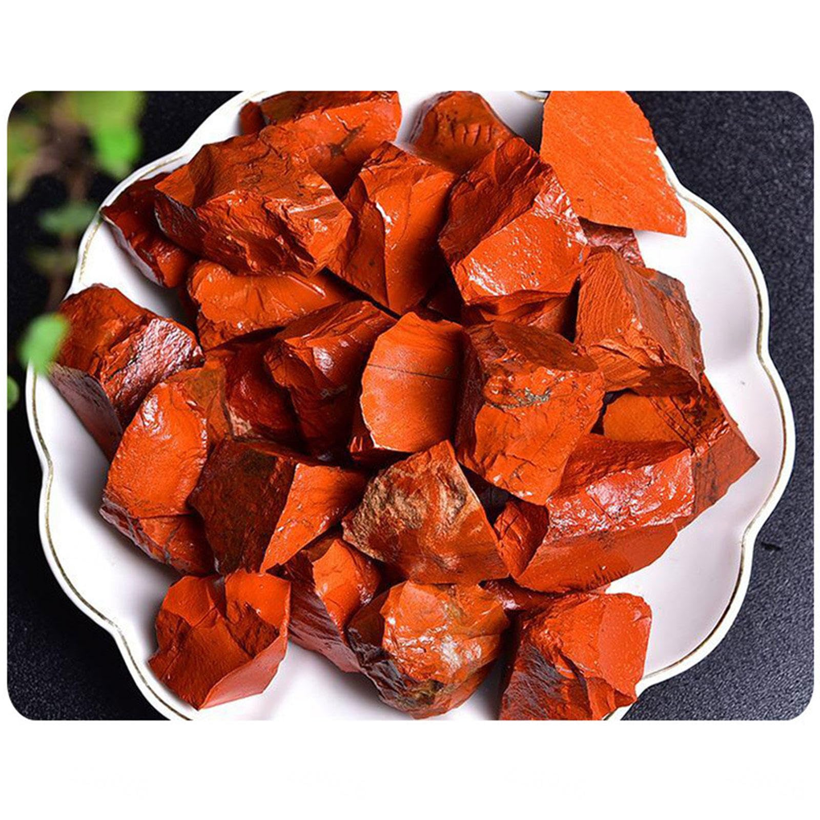 Cristalli Grezzi di Diaspro Rosso e Pietre Curative - Rocce Naturali per Burattatura e Pietre Grezze e Cristalli Fai da Te - 2,2 Libbre (Circa 1000 Grammi),2-3cm