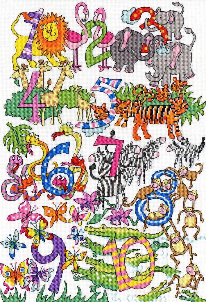 Bothy Threads Cross Stitch Kit Number Fun Amazon.co.uk Home & Kitchen