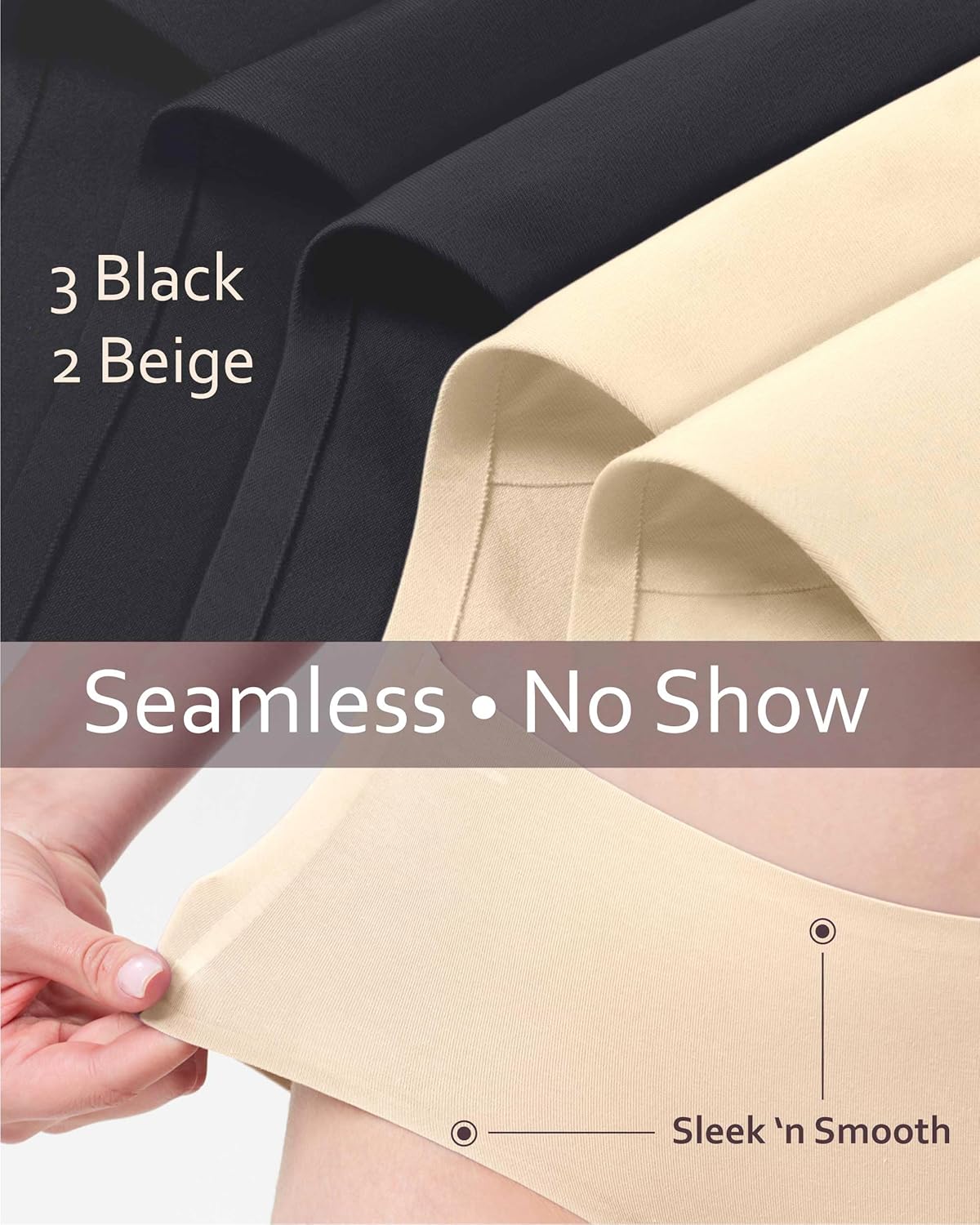 Neione Women's Cotton Underwear No Show Hipster Panties with Seamless Look No Panty Lines - Image 5