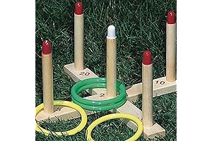 S&S Worldwide Wooden Ring Toss Game Cross Bar Design