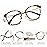 SOJOS Retro Round TR90 Blue Light Reading Glasses Womens Mens Readers Computer Glasses Eyewear Frame SJ9001, Bright Leopard Frame 0.00 x