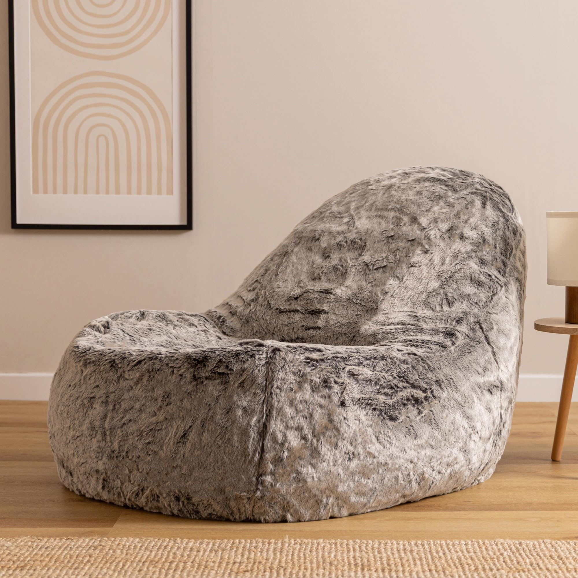 Icon Cocoon Zitzak, Bruin, Imitatiebont Stof, Fauteuil, Zitzak
