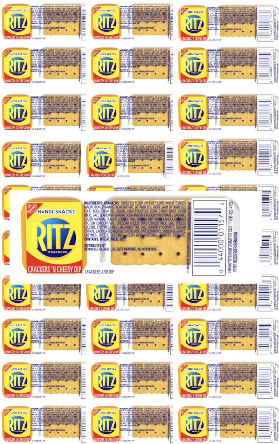 RITZ Handi-Snacks Crackers and Cheese Dip Snack Packs, 0.95 oz Packs (30 Count)