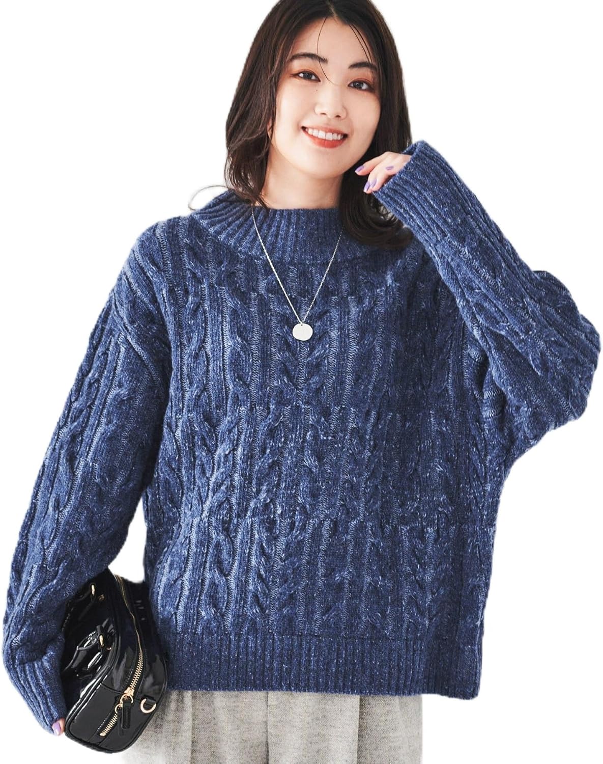 ebure 美品 24AW エブール 長袖 スパンコールアルパカリリヤーン