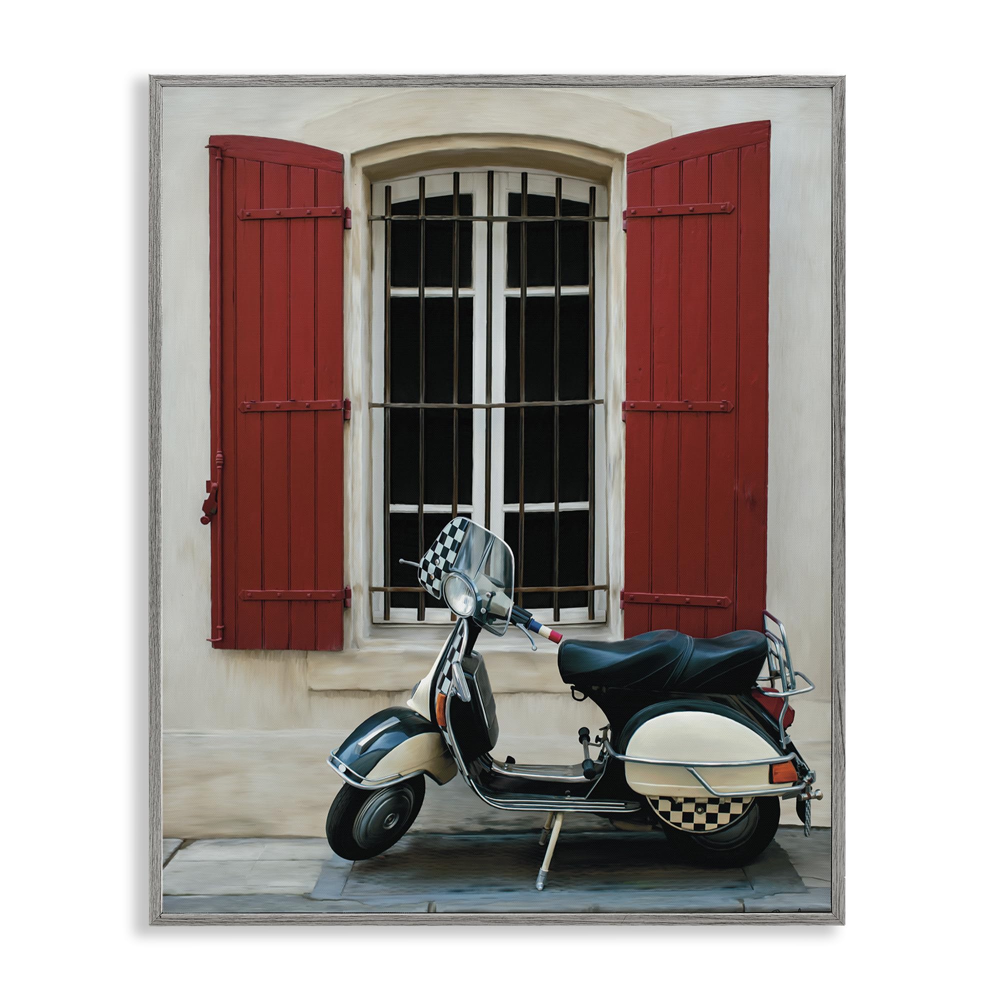 Stupell Industries Farmhouse Gray (Textured) 'Two Wheel Dream'| Framed Giclee Art