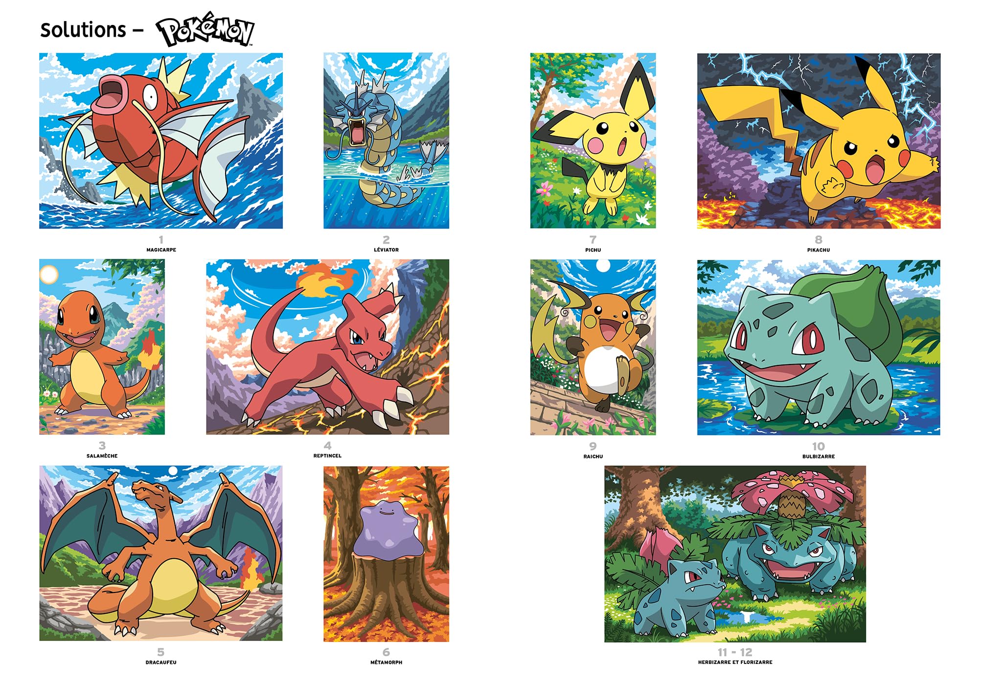Pokémon: Colorie les chiffres et découvre l'image