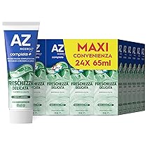 AZ Dentifricio Multi Protezione Complete, Freschezza Delicata, Pulizia Denti Profonda, Gusto Menta Leggera, Maxi Formato da 24 Confezioni X 65ml