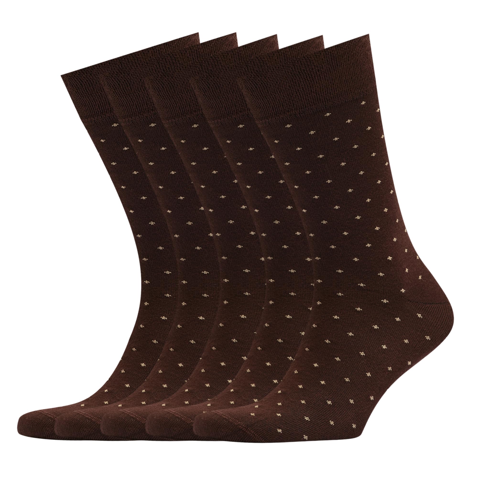 VRD Men's Dress Socks Bamboo Rayon, 5-Pack Crew Socks, Multiple Colors and Designs, Shoe Size 8-13, Gift Box