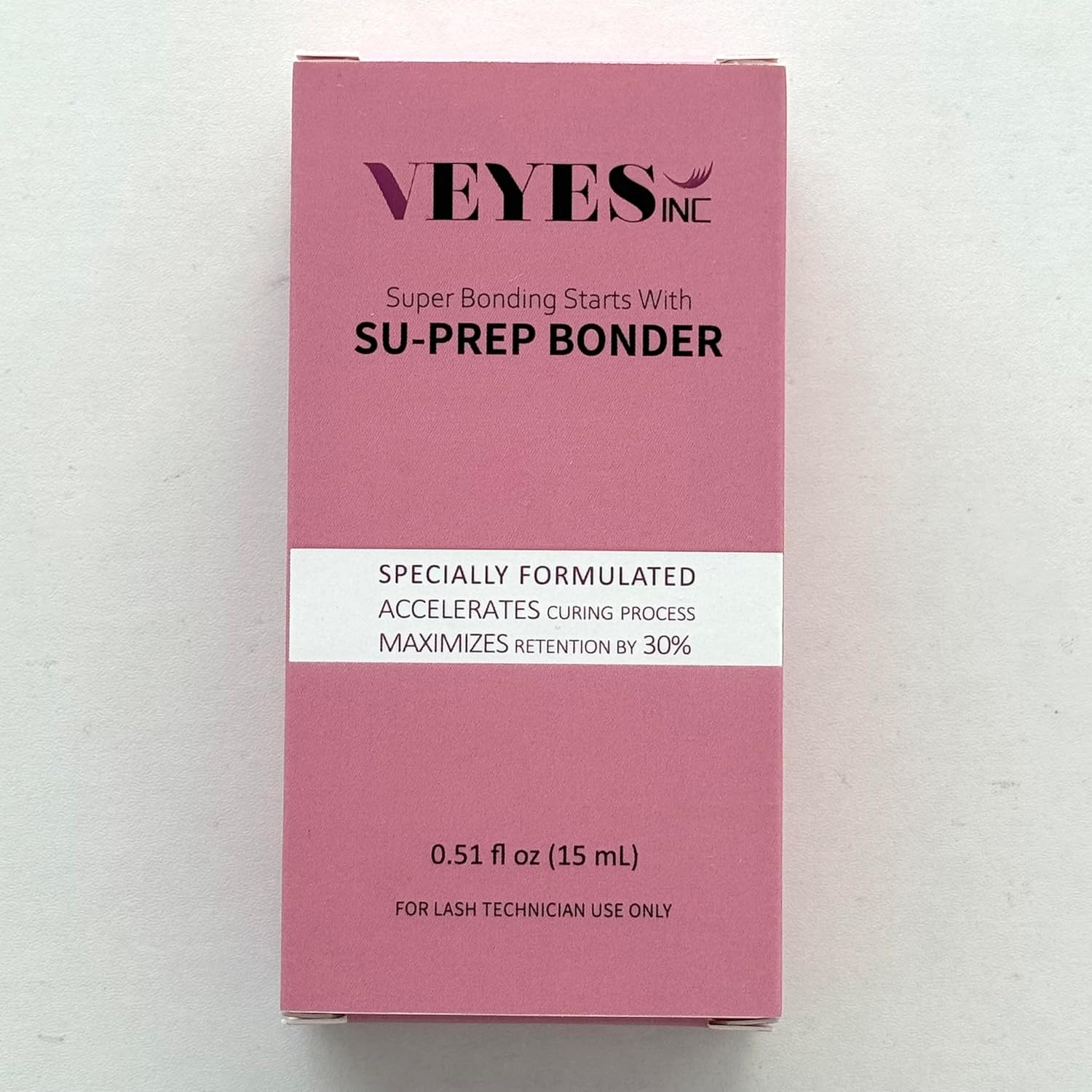 VEYES INC Super Lash Bonder for Eyelash Extensions SU-PREP Bonder, Glue Accelerator, Lash Sealant, Adhesive Companion, Reducing Glue Fumes and Extending Eyelash Retention Time, Salon Eyelash Supplies