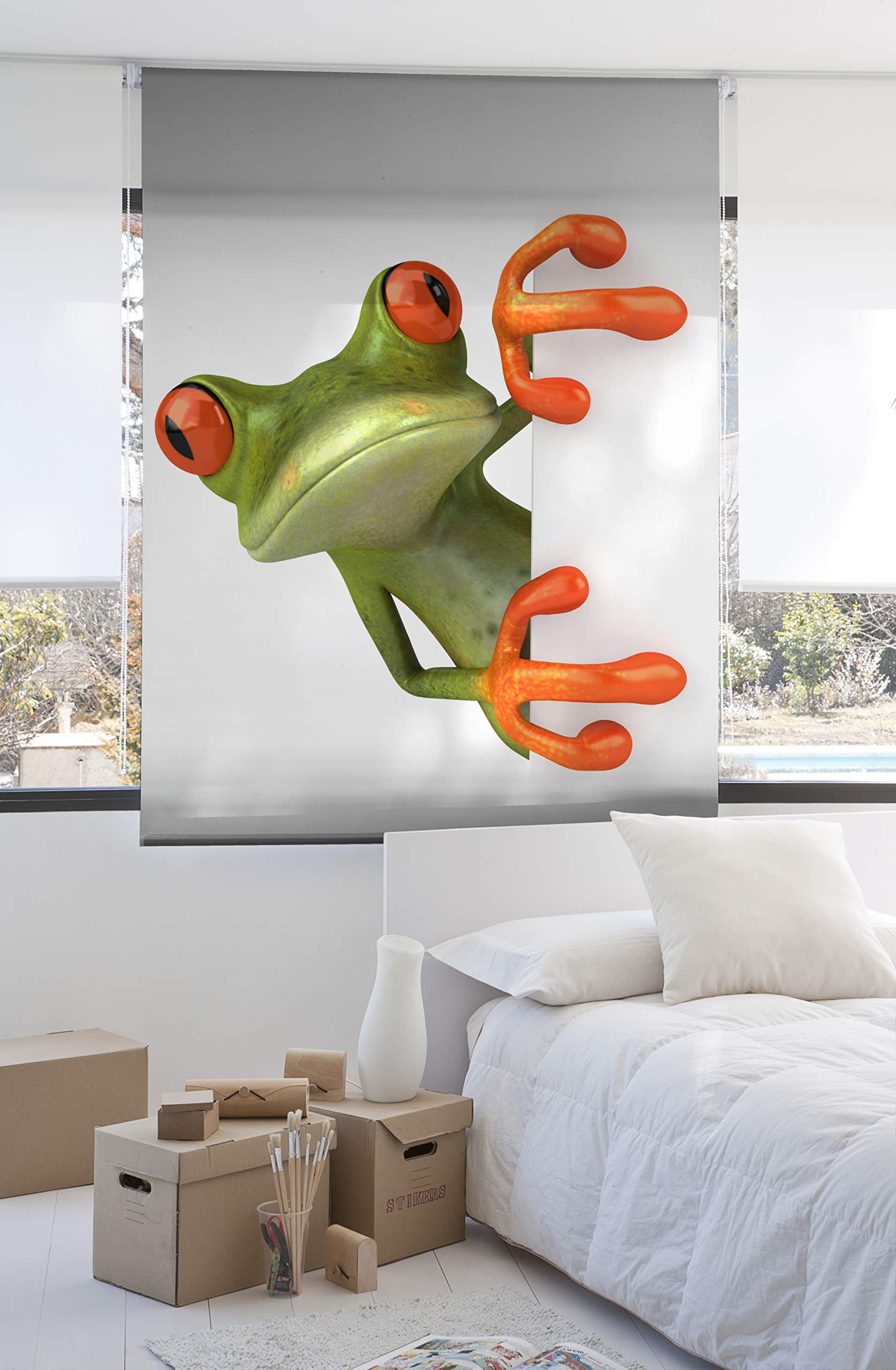 Estoralis | Animaux | Store Enrouleur | sans Outil Tissu translucide imprimé | A-861 | 50 x 150 cm. (Largeur/Hauteur) Taille du Tissu 47 x 150 cm. | Stores pour fenêtres et Portes