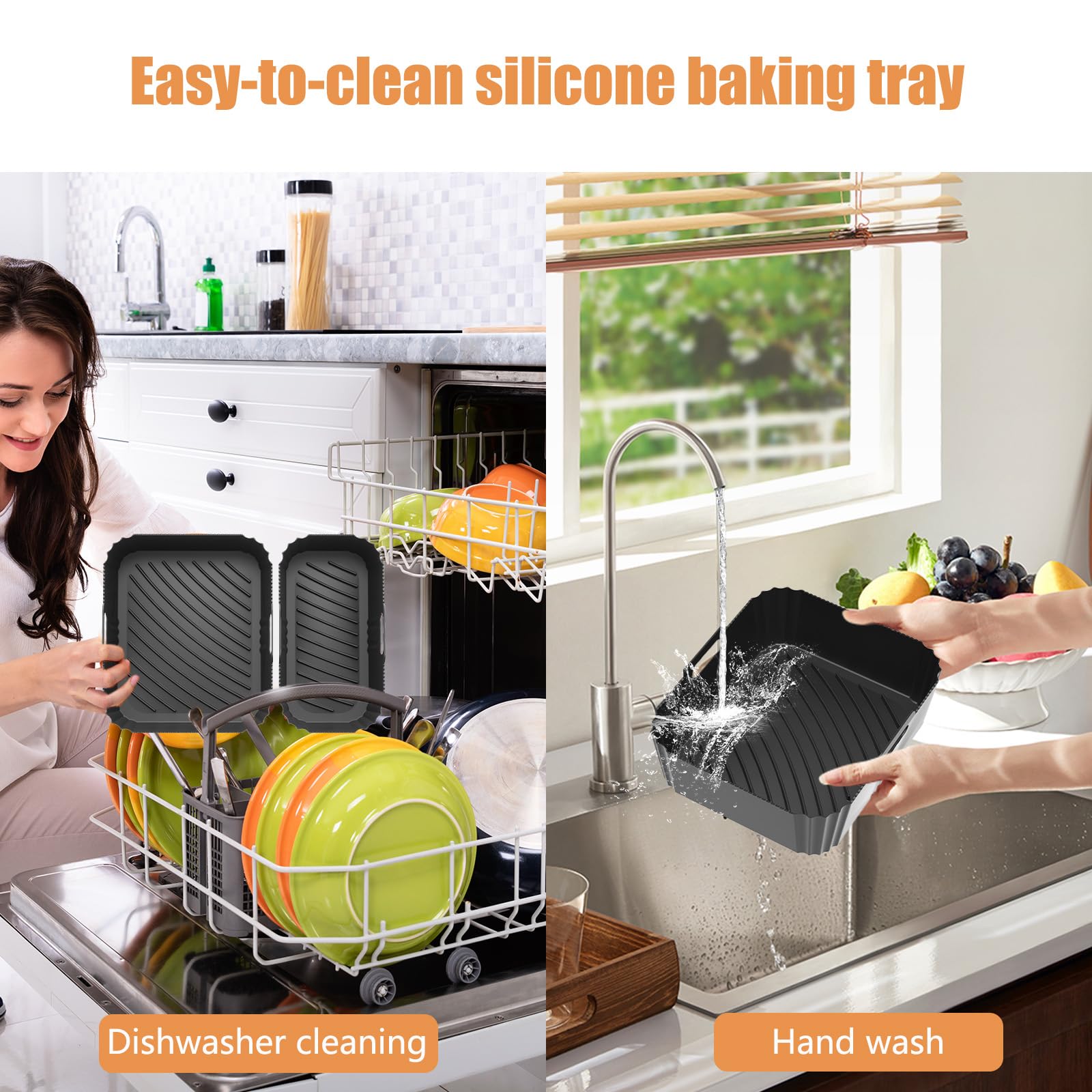 Accessoires Pour Air Fryer Moulinex Easy Fry Dual 8,3L(5,2/3,1L), 17 Pcs Avec Friteuse À Air Moule en Silicone, Grille Racks, Moule Cake, Moule à Pain Pour Moulinex - EZ901820