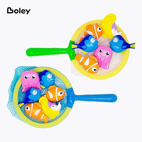 Miniatura 8 de Boley Juego de pesca de buceo y agarre, 14 piezas de juguetes de baño hundidos para niños, juegos de agua y juguetes de baño para niños pequeños