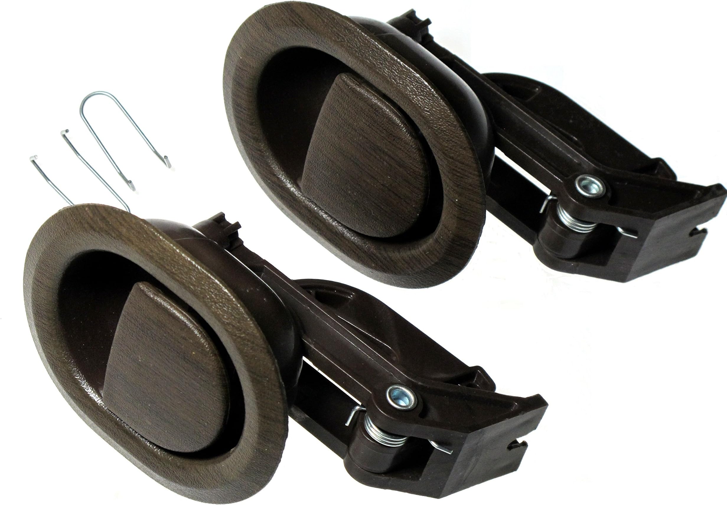 2Pcs Wood Grain Plastic Recliner Sofa Chair Release Pull Recliner Handle 3" by 3.5", Fits Ashley Lazy Boy and Most Recliner Brands Couch Sofa Chair 3mm Barrel Cables