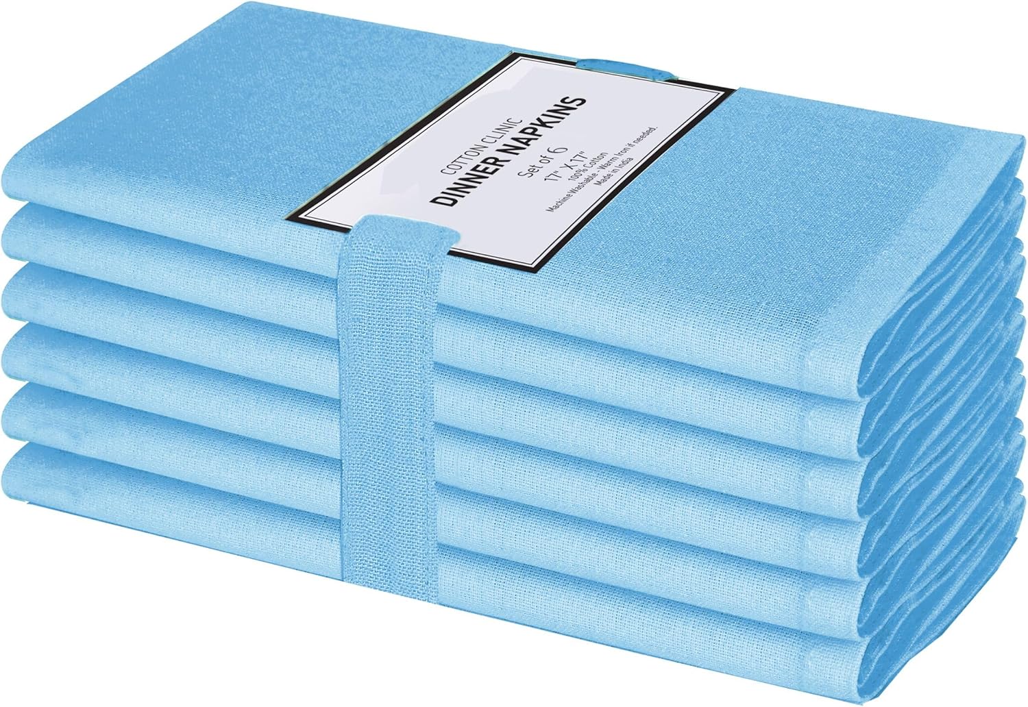 Servilletas de Tela Algodón 100% Suaves Absorbentes Set x6 43x43 cm