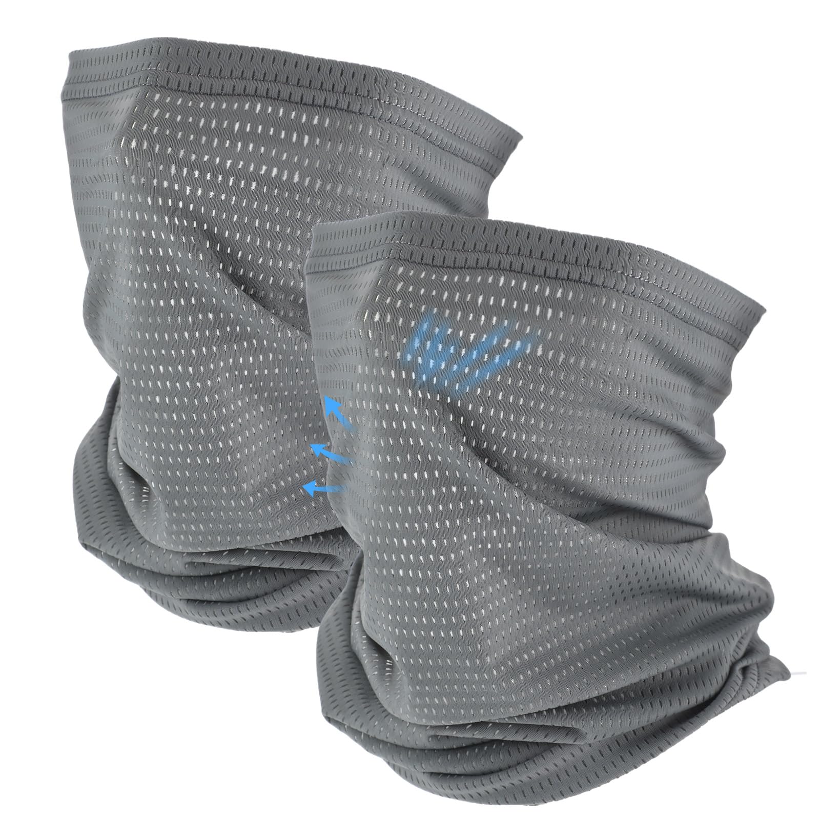 Geyoga 2 Pack Cooling Neck Gaiter Summer Breathable Balaclava Face Mask with Mesh Holes UV Protection Sun Scarf