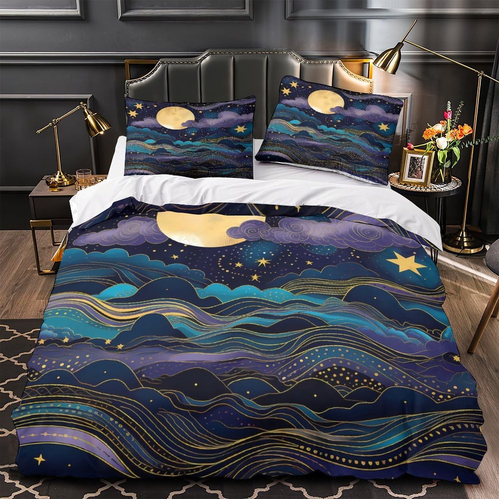 Parure de lit hypoallergique Jardin de Nuit pour protéger le sommeil des enfants