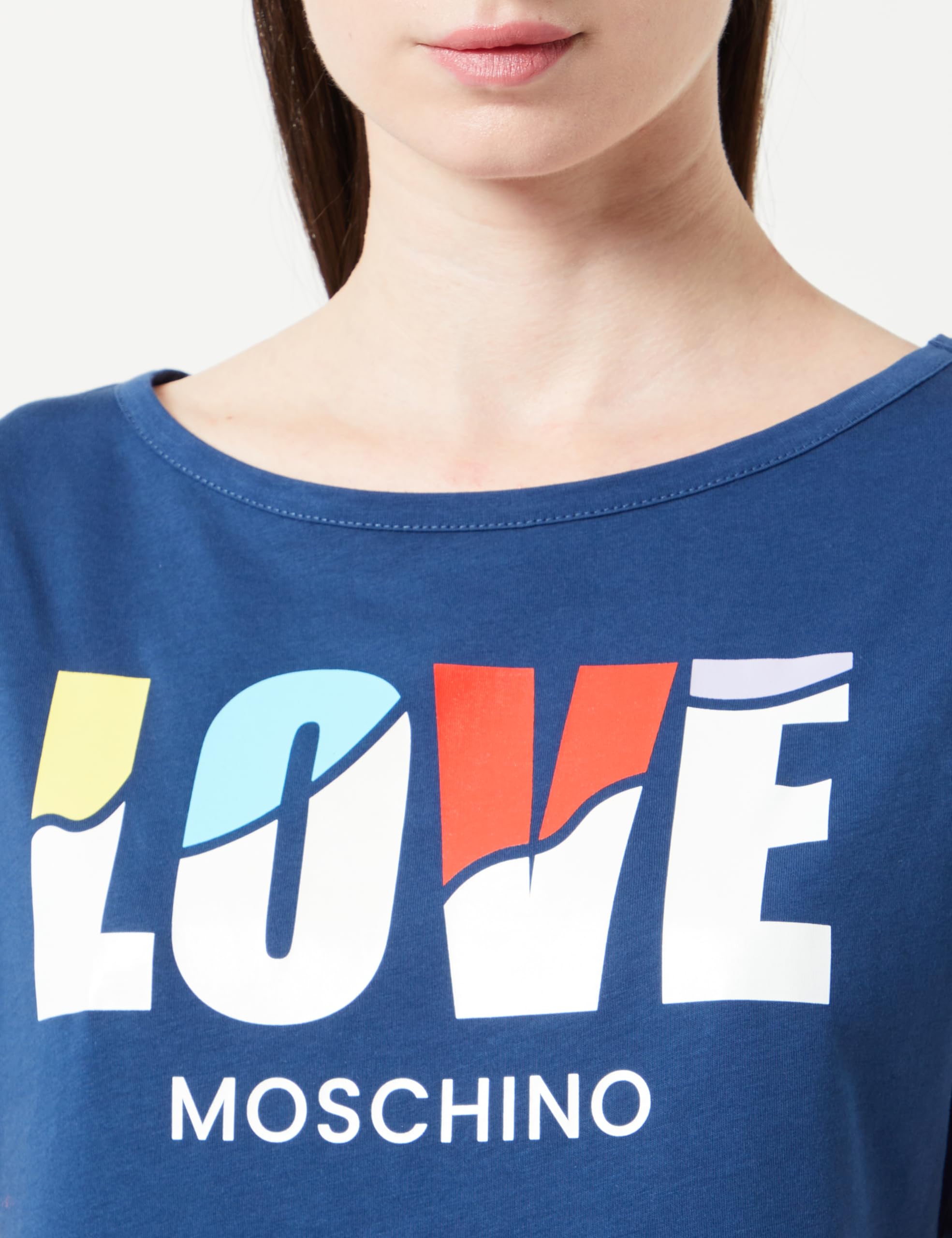 Love Moschino Boxy Fit-Camiseta de Manga Corta Mujer
