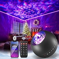 Vista 1 de One Fire - Proyector de galaxia, proyector de luz de galaxia vibrante, luces de habitación con ruido blanco y Bluetooth, luces nocturnas para Negro