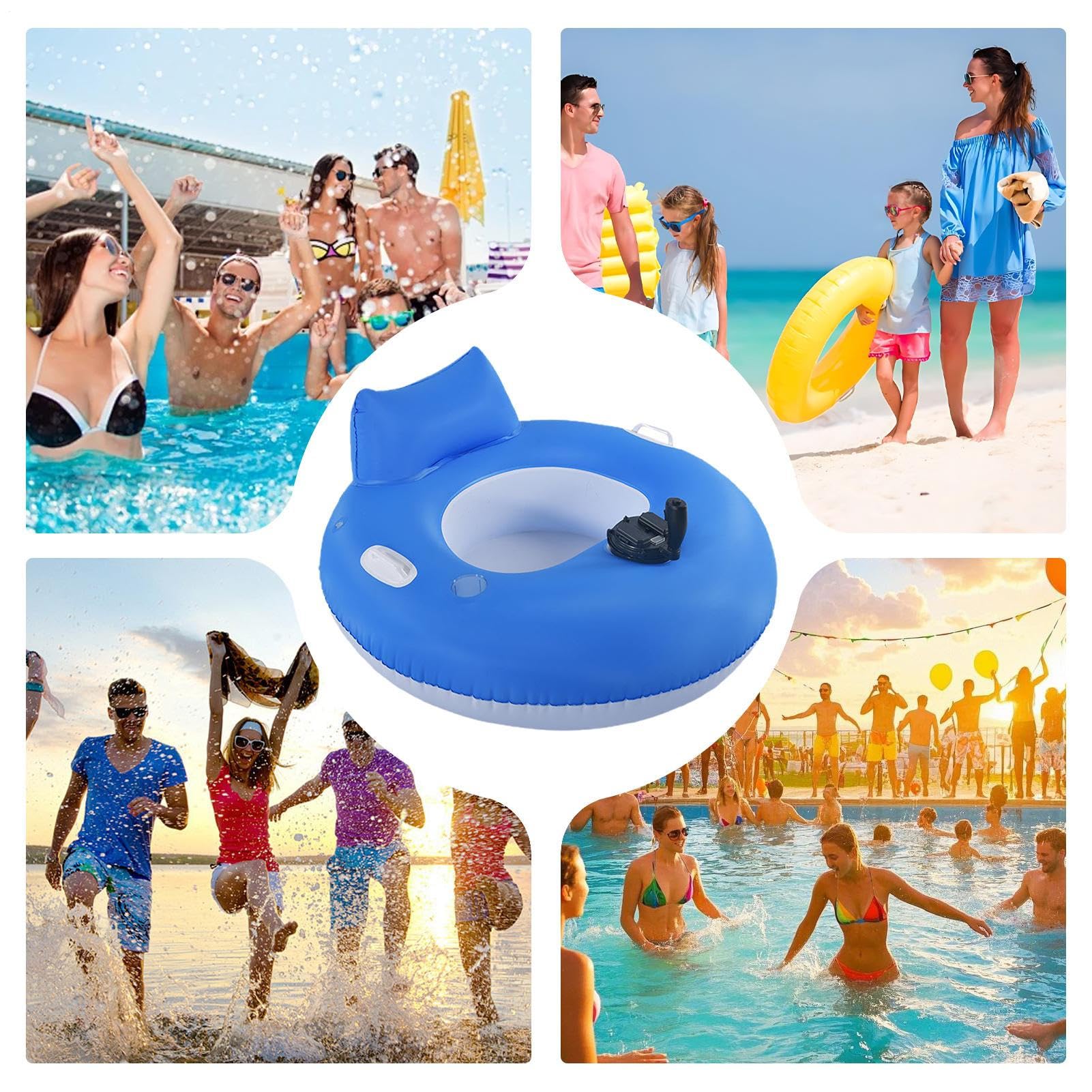 Motorisierte Schwimmhilfe - Aufblasbarer Wassertreiber Zum Schwimmen,Bequeme tragbare Luftmatratzenliege für Frauen und Männer für Schwimmen Fluss und Sommeraktivitäten