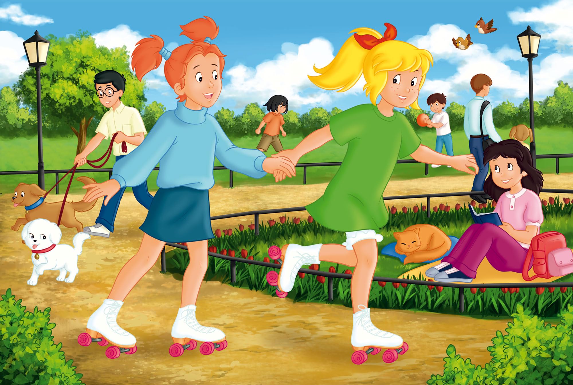 Schmidt Spiele 56567 Bibi Blocksberg, Roller Skating in the Park, 60 Pieces Children's Puzzle