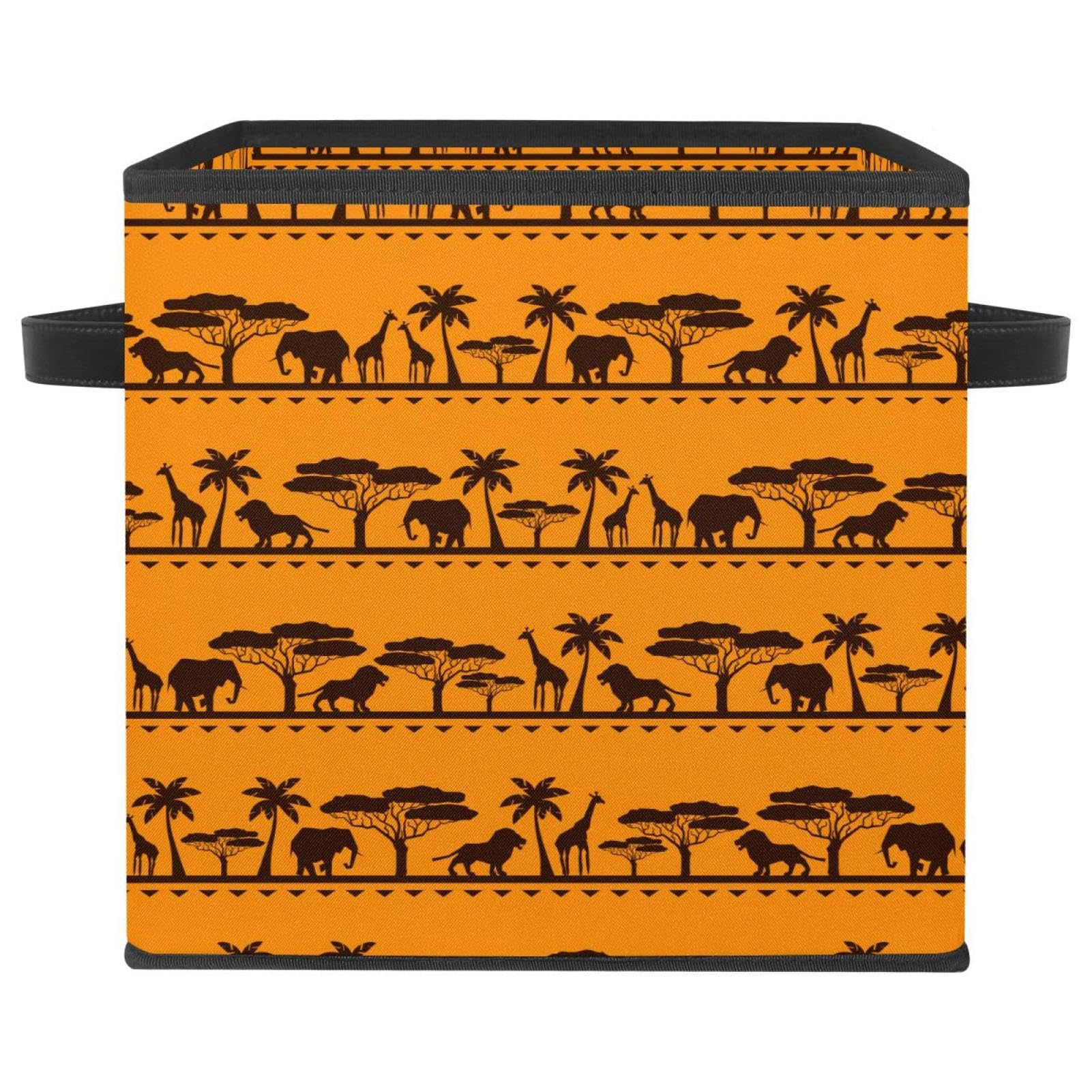 Boîte de rangement pliable pour chambre d'enfant et placard au style sauvage d'Afrique