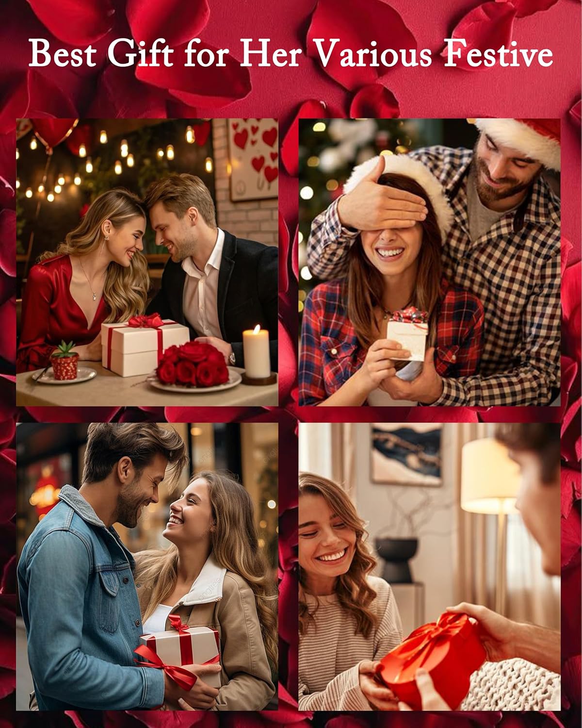 ziella Preserved Real Rose-Eternal Flowers Rose with I Love You Necklace,Birthstone Necklace Romantic Gift for Wife on Valentine's Day, Birthday, Anniversary(You're The Love of My Life, Gold) - Image 7