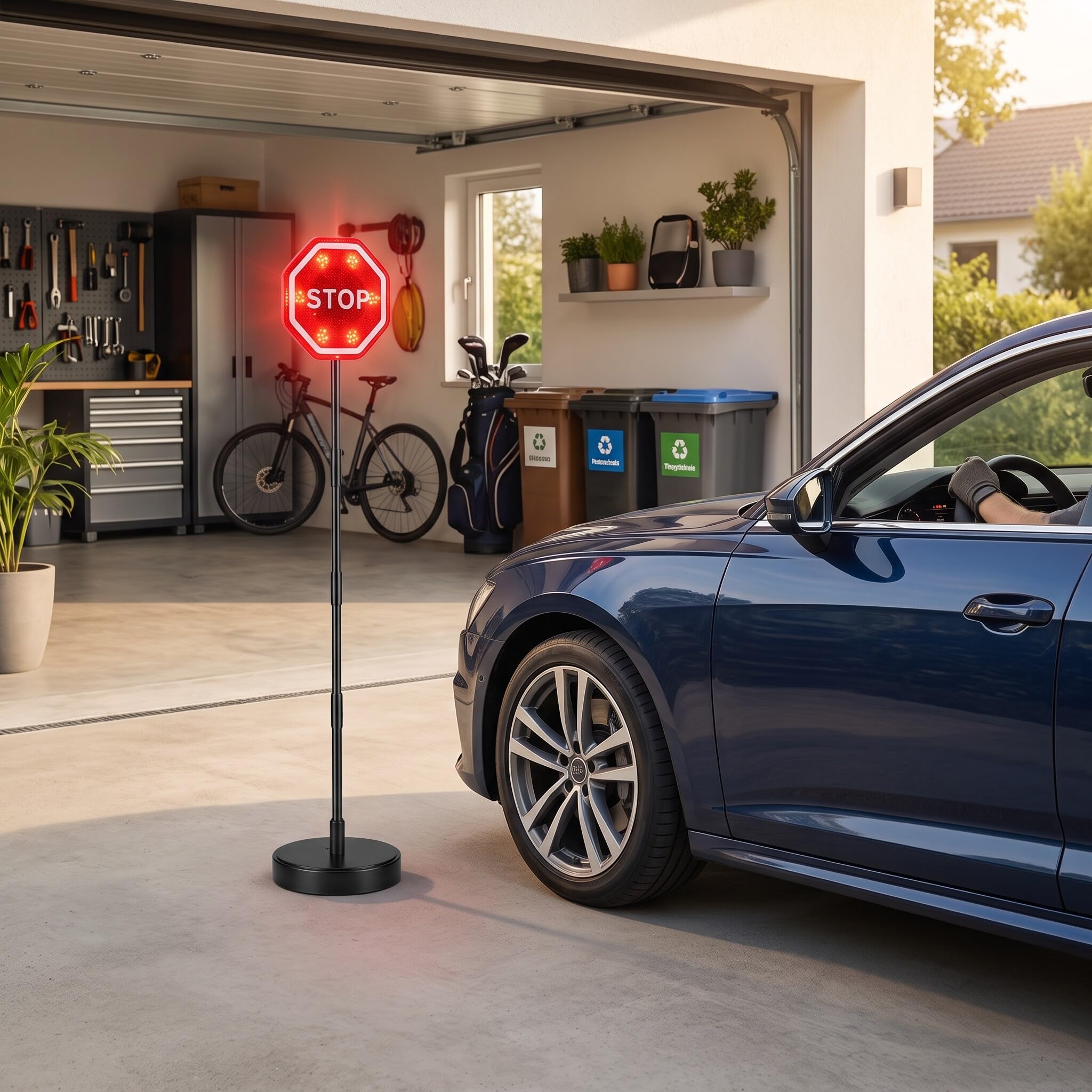 Sensor LED de Asistencia para Estacionamiento, Indicador Parpadeante, de Ayuda para Vehículos en Garajes, Retroceso