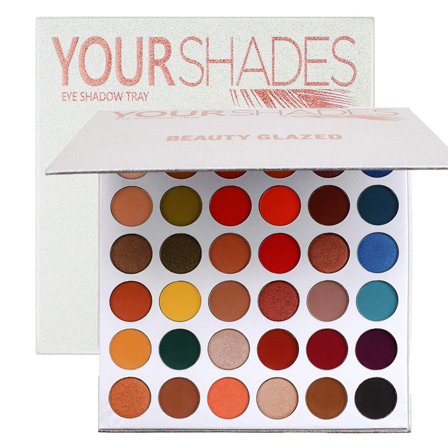 36 Colors Eyeshadow Palette - Professional Glitter Shimmer Matte Red Eyeshadows Cosmetics - Highly Pigmented Nudes Smoky Eye Shadow Powder Makeup