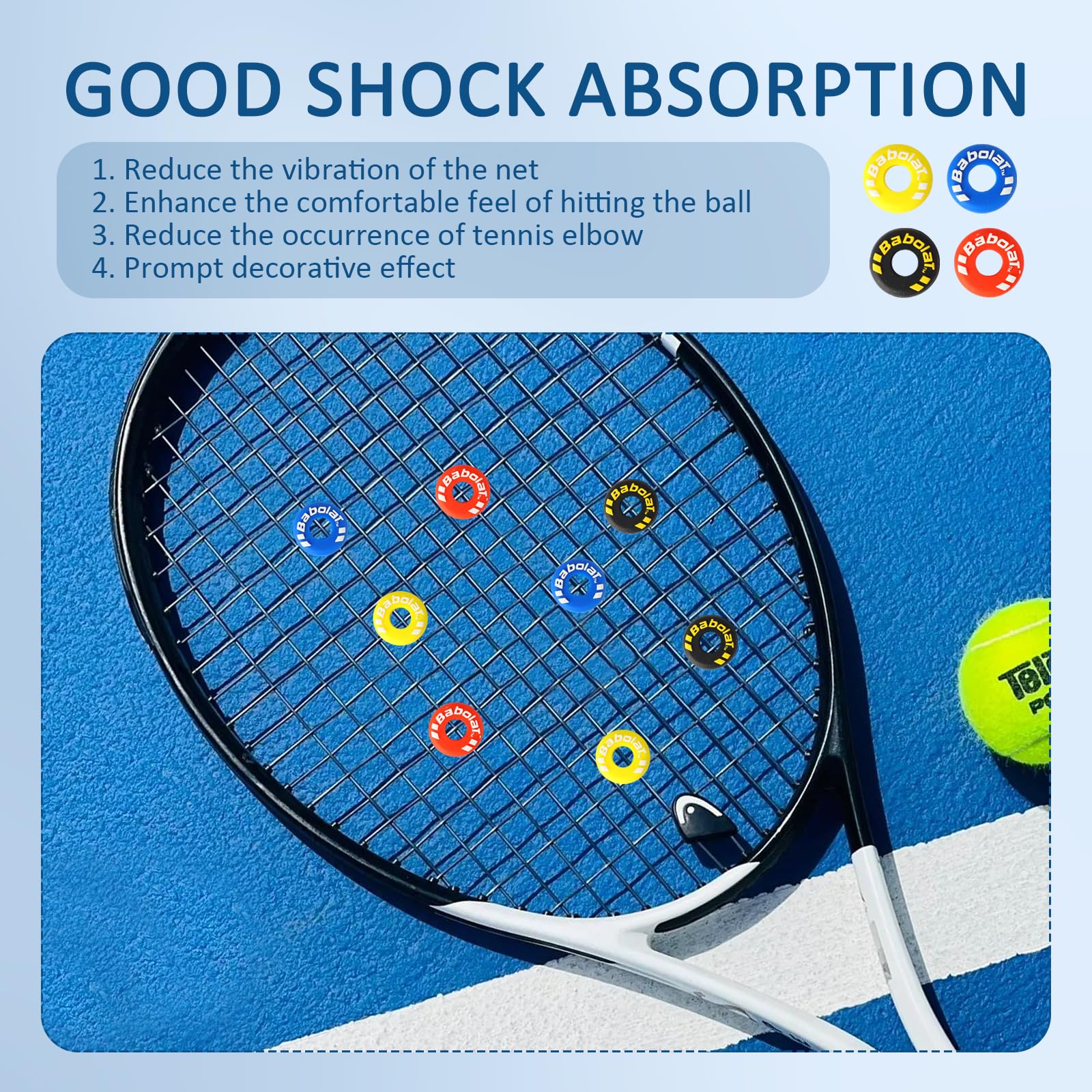 25 Pieces Tennis Racket Vibration Dampener Tennis Dampeners/Tennis Racket Shock Absorbing (Blind Box-25pcs)