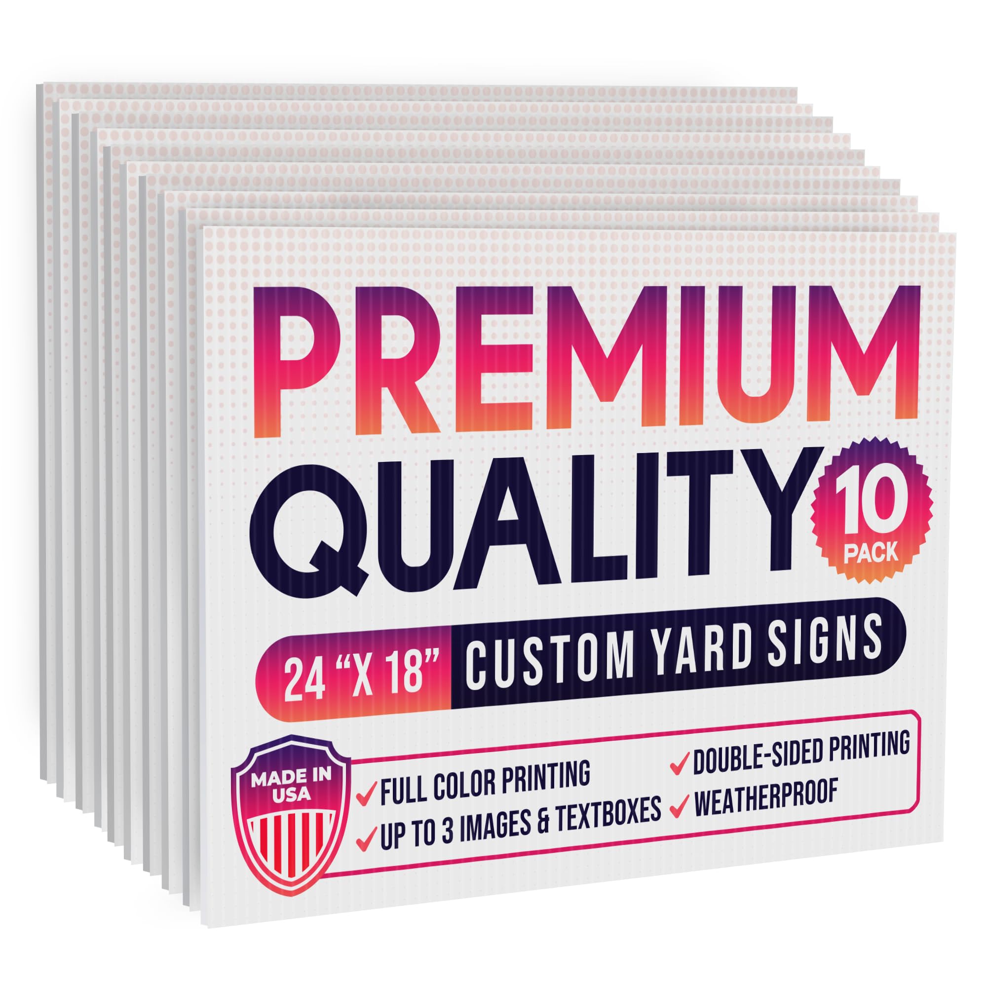 24"x18" Double Sided Custom Yard Signs, Personalized Yard Signs with Full Color Print and Text Business Signs for Outdoors (D1) (10)