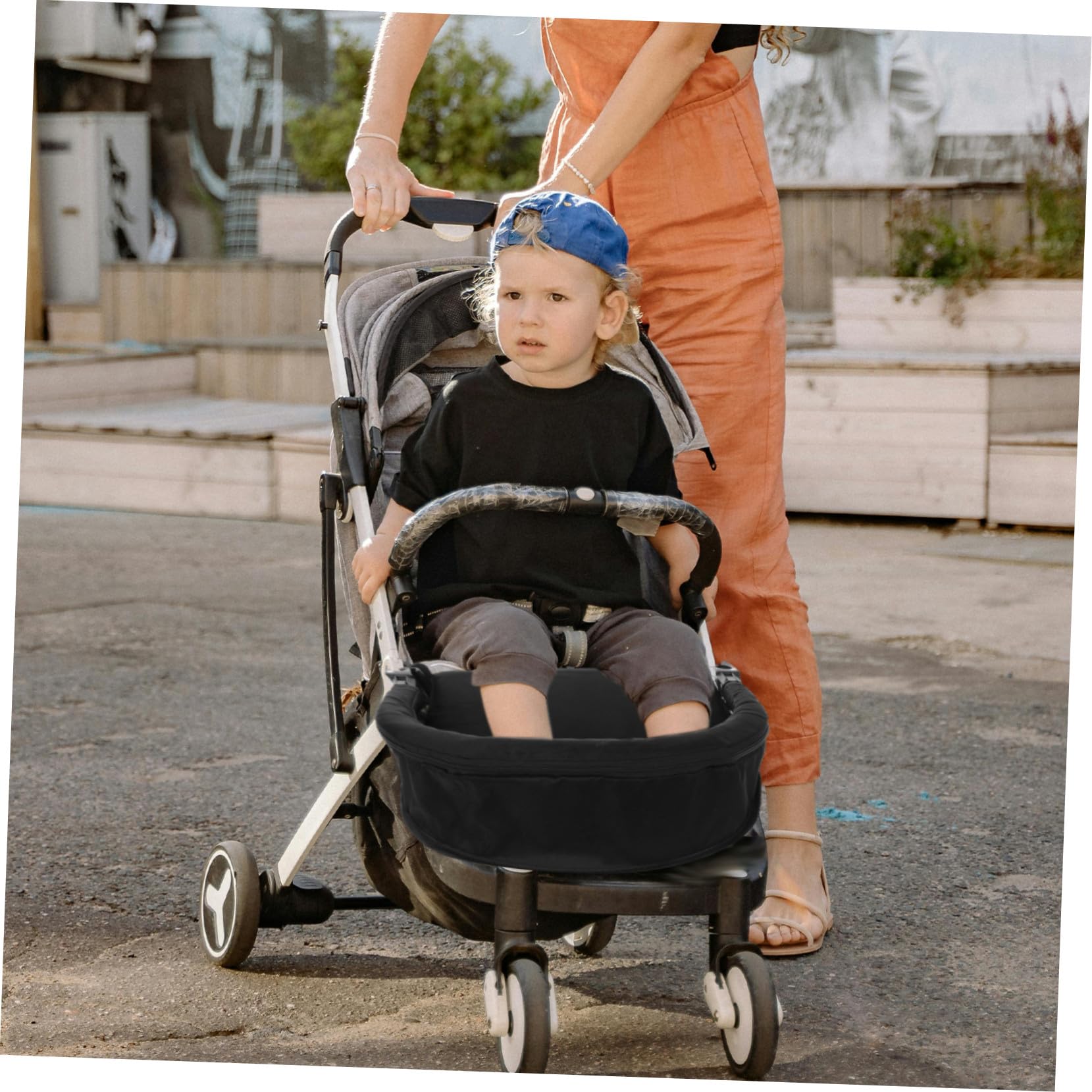 Beaupretty Poggiapiedi Passeggino Estensione Regolabile per Poggiagambe Accessori per Passeggini Seduta Estesa Supporto per Piedi Vassoio per Snack
