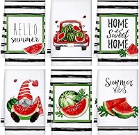 Vista 20 de Sratte 6 piezas de toallas de cocina navideñas, toallas de mano de muñecos de nieve de invierno, toallas absorbentes de árbol de Navidad y renos