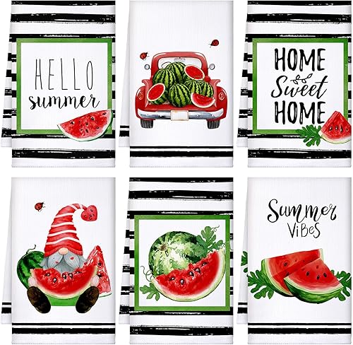 Sratte 6 toallas de cocina de primavera absorbentes rosas toallas de mano con tulipanes de flores de 24 x 16 pulgadas, paños de cocina florales para