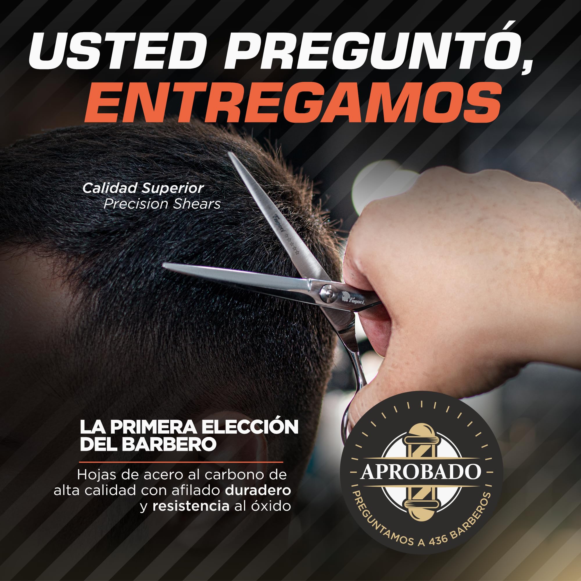 Fagaci Tijeras Peluqueria Profesional con Hojas Extremadamente Afiladas, Tijeras Cortar Pelo de Acero 440C, Tijeras Pelo Duraderas, de Movimiento Suave y de Corte Fino, Tijeras Peluqueria con Funda