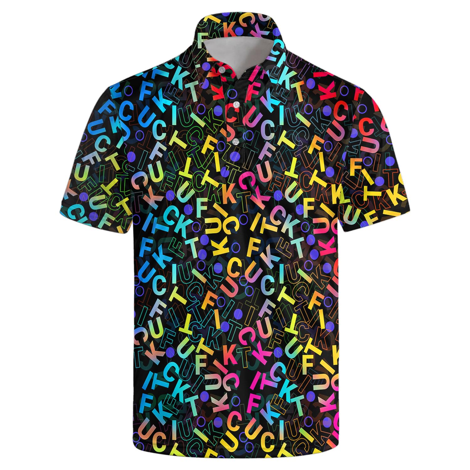 QoekrfuMens Golf Polo Shirts Funny Hawaiian Golf Short Sleeve Print Shirts Quick-Dry Fit Performance Polo Shirts for Men