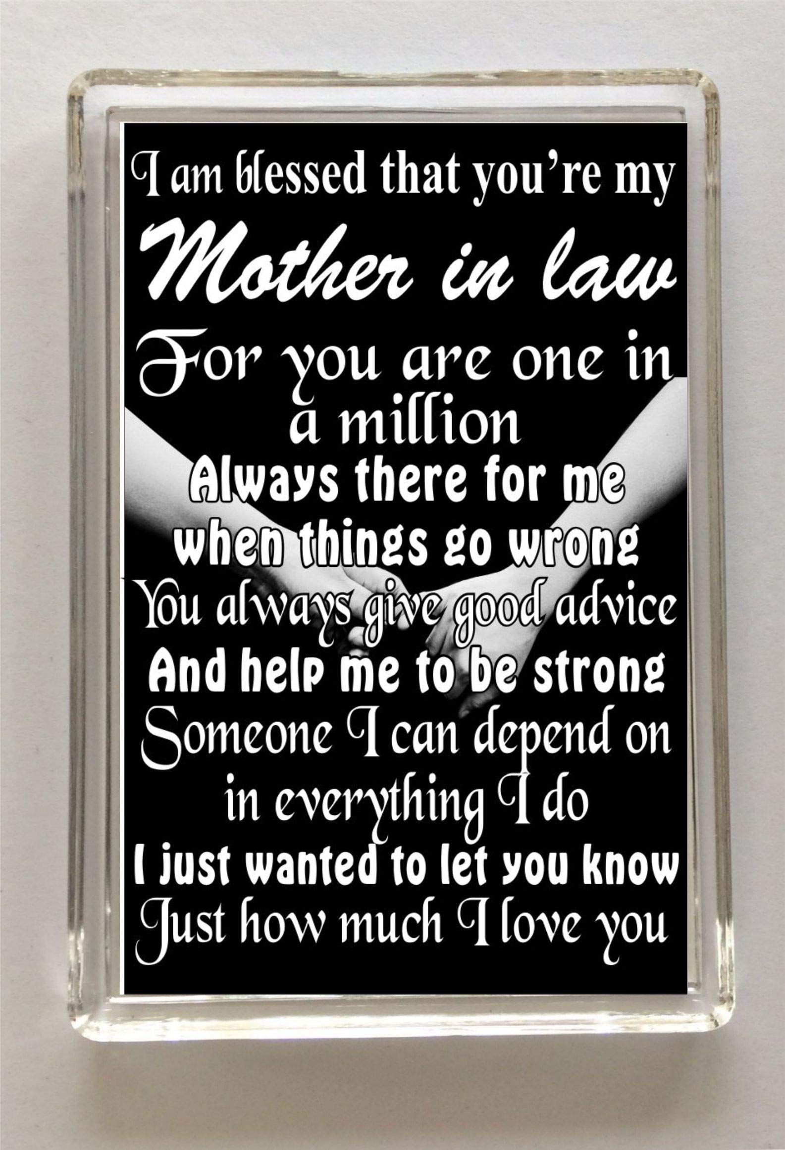 Decalarama Mother in Law Fridge Magnet - I AM BLESSED THAT YOU'RE MY MOTHER IN LAW ALWAYS THERE FOR ME - Novelty Gift Present