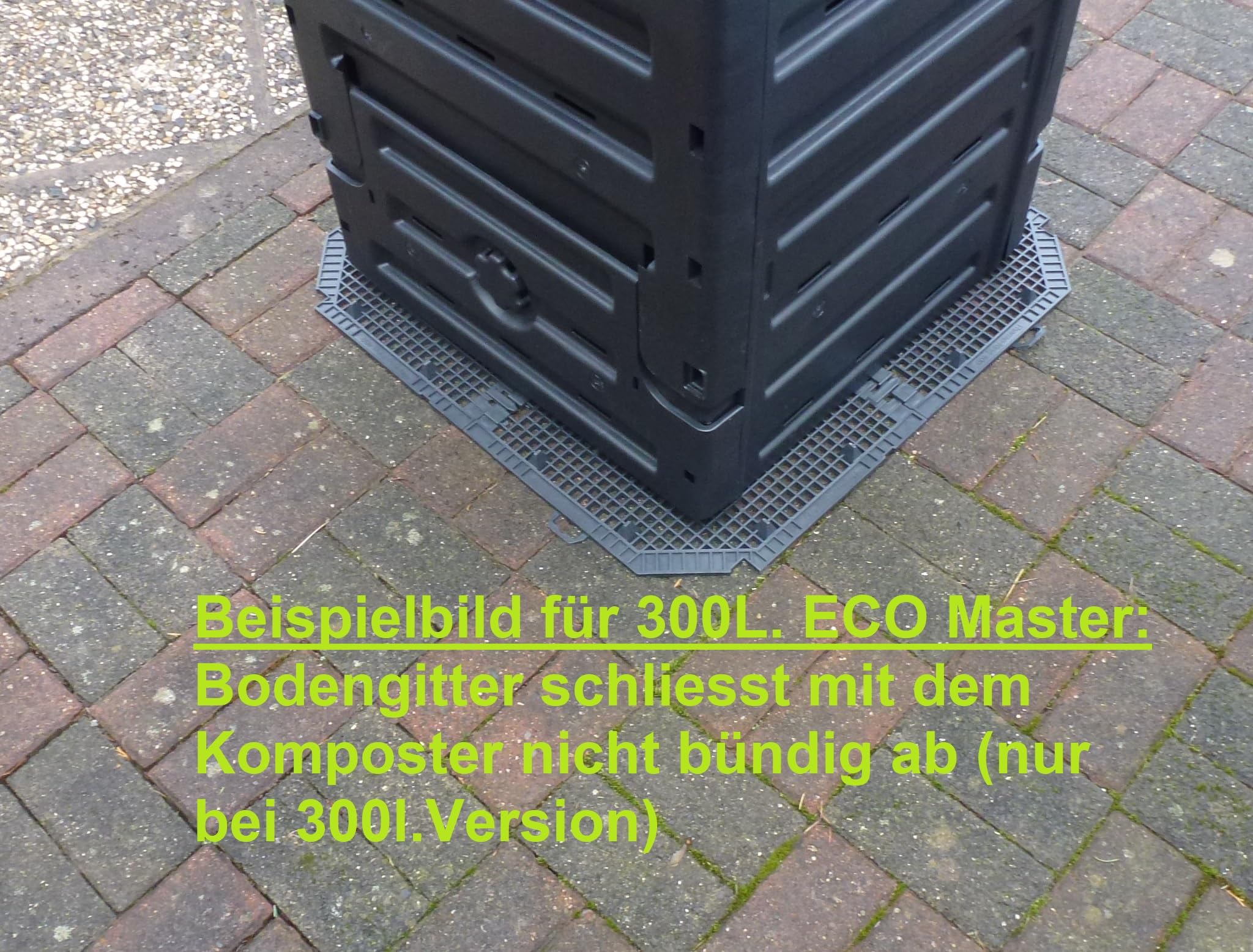 Geschlossener Schnellkomposter 300L aus Kunststoff: Garantia Komposter ECO Master mit Bodengitter 628000 witterungsbeständig aus 100% PP, biologischer Gartenkomposter/Thermokomposter