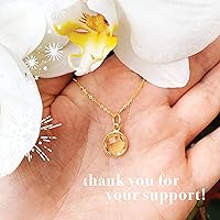 Vista 133 de Round Pendant Necklace, Natural Gemstones, Labradorite, Rainbow Moonstone, Crystal, Rose Quartz, Amethyst, Citrine, Sterling Silver, Handmade