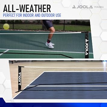 JOOLA Elemental Pickleball Net - Regulation Height 36 Posts & 34 Center, USAPA Recommended 22' Length - Steel Frame & Durable Net, Portable Pickleball Net Includes Carry Bag, Quick & Easy Assembly