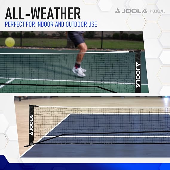 JOOLA Elemental Pickleball Net - Regulation Height 36 Post & 34 Center, USAPA Recommended Length 22' - Steel Frame & Durable Net, Portable Pickleball Net with Carry Bag for Quick and Easy Assembly
