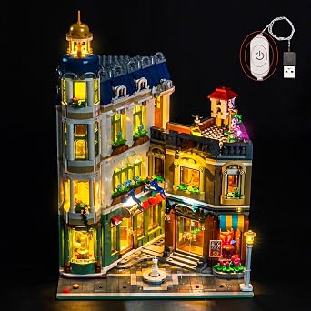 Upgraded Led Light Kit Compatible with Lego Icons Shopping Street Building Set, Lights Decoration Compatible with Lego 11371, Best Gifts for Adults Model Not Included