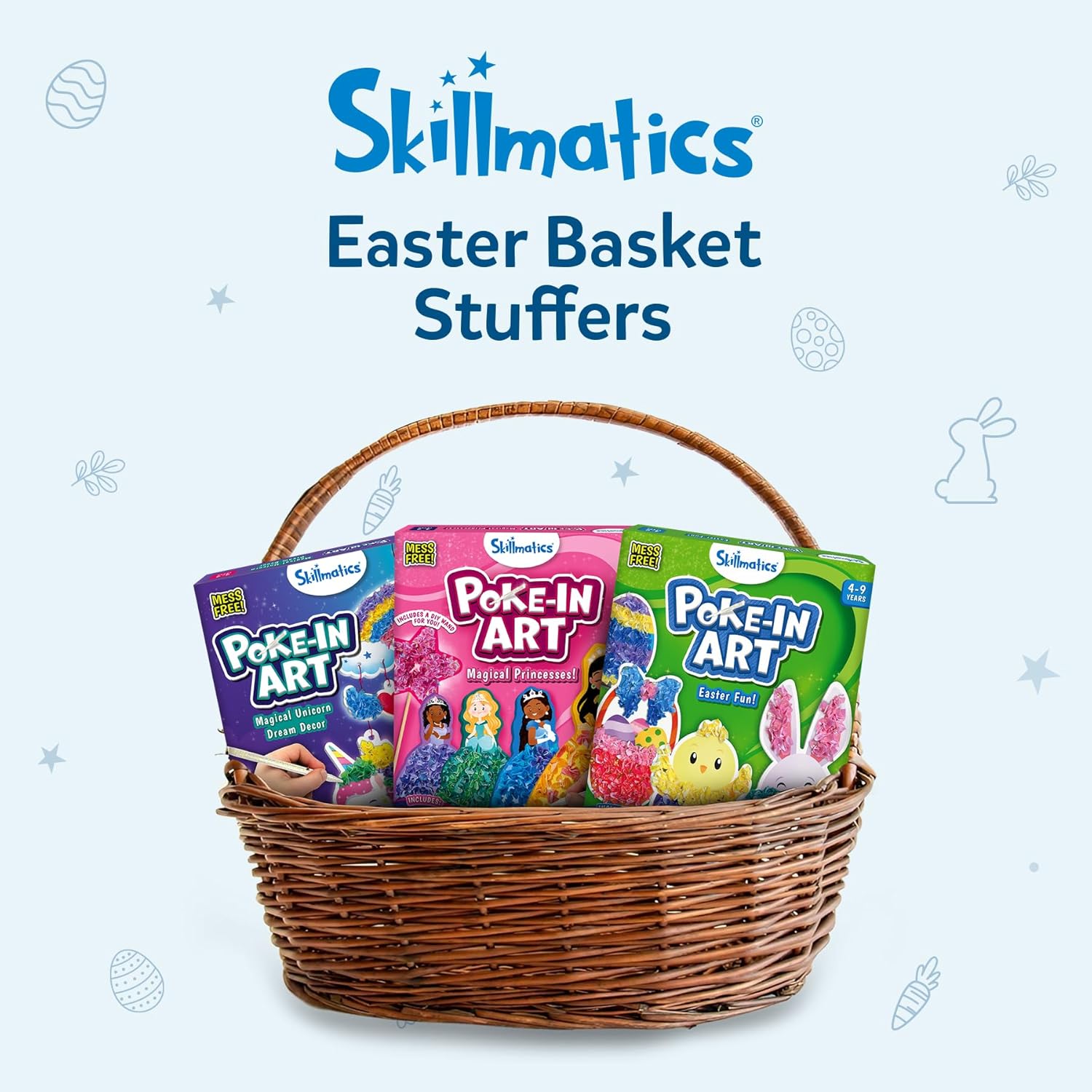 Skillmatics Poke-in Art - Magical Princesses, Mess-Free Fun for Kids, DIY Wood Craft Kits, Creative Activity, Easter Gifts for Girls & Boys Ages 4, 5, 6, 7, 8, 9