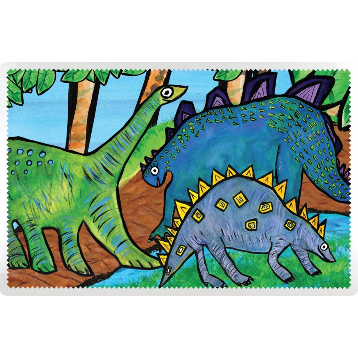 C.R. Gibson Imagination Mat, by Emily Green, Durable Laminated Mat for Playtime and Mealtime, Measures 17.4" x 11.3" - Dig Them Dinos