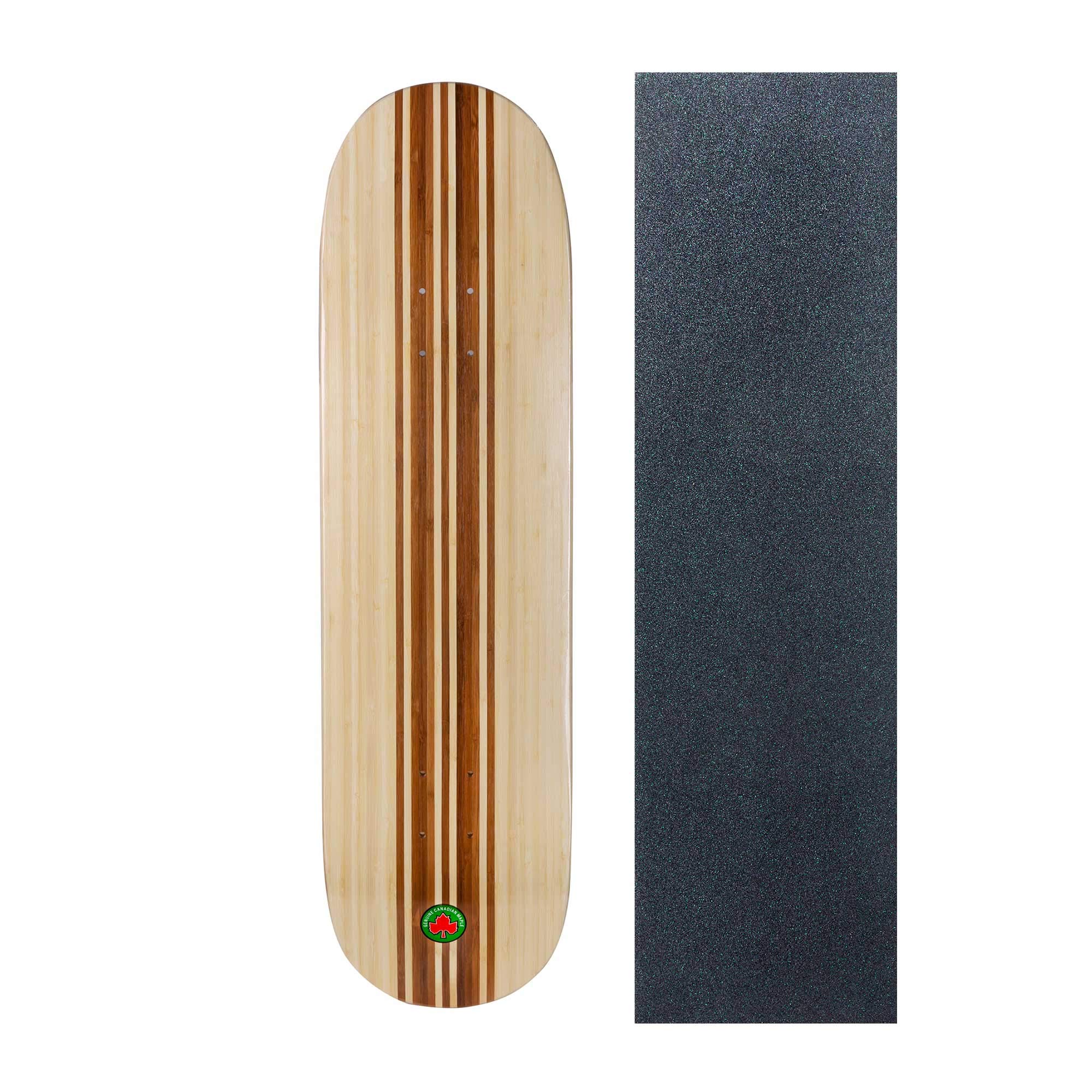 Cal 7 Rekon Bamboo | 8" 8.25" 8.5" Skateboard Deck | with Mob Green Glitter Grip Tape