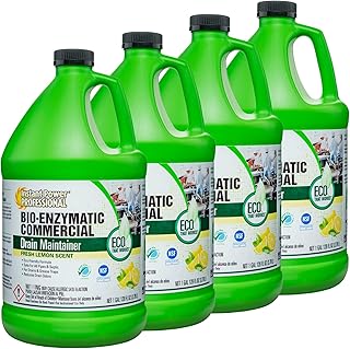 Instant Power Professional Bio-Enzymatic Commercial Drain Maintainer, Drainage Clog Remover, 1 Gallon, 4 Pack