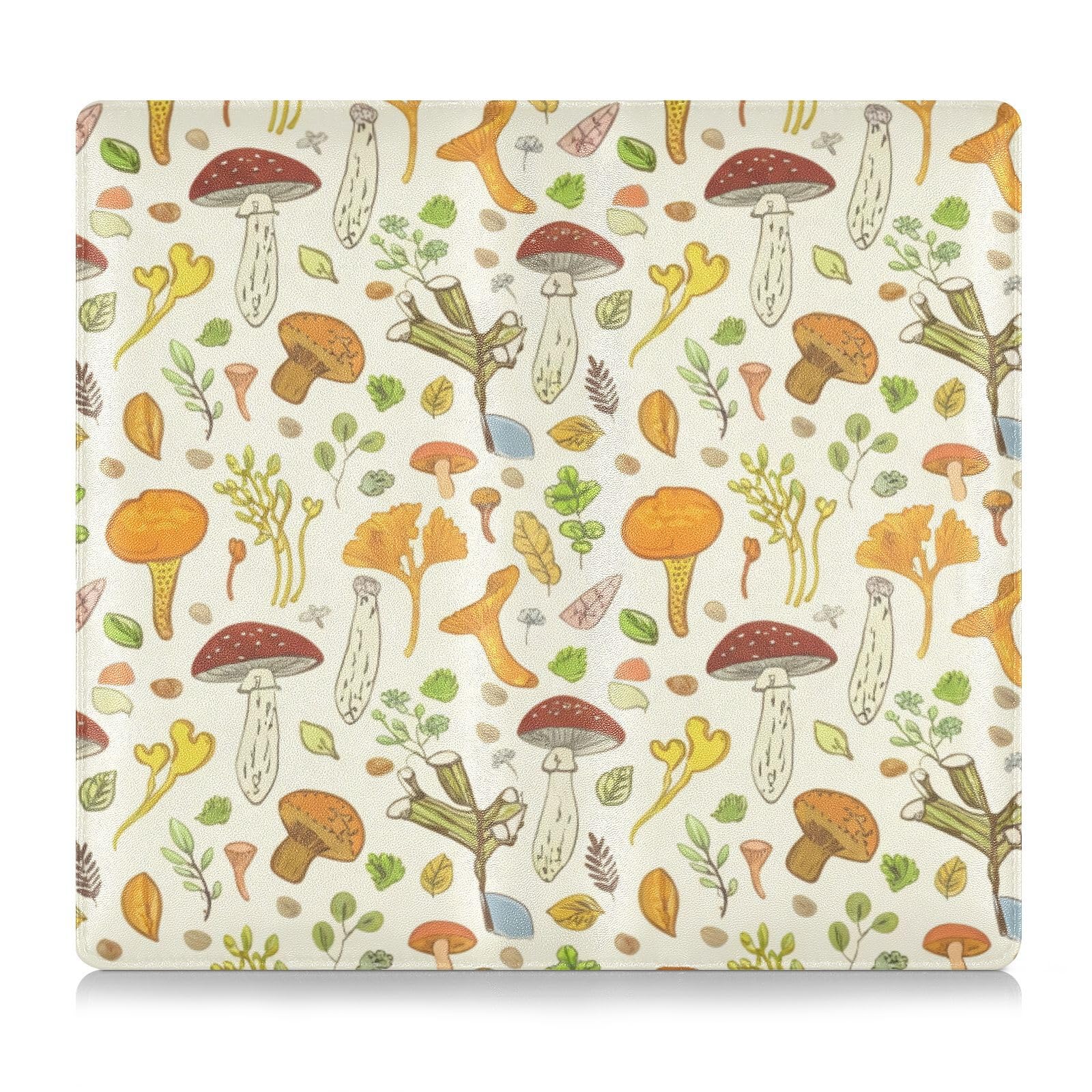 BURSTDDY Mushrooms Leather Car Registration and Insurance Holder,Registration and Insurance Card Holder Glove Box Car Organizer Car Document Holder for Cards, Driver License