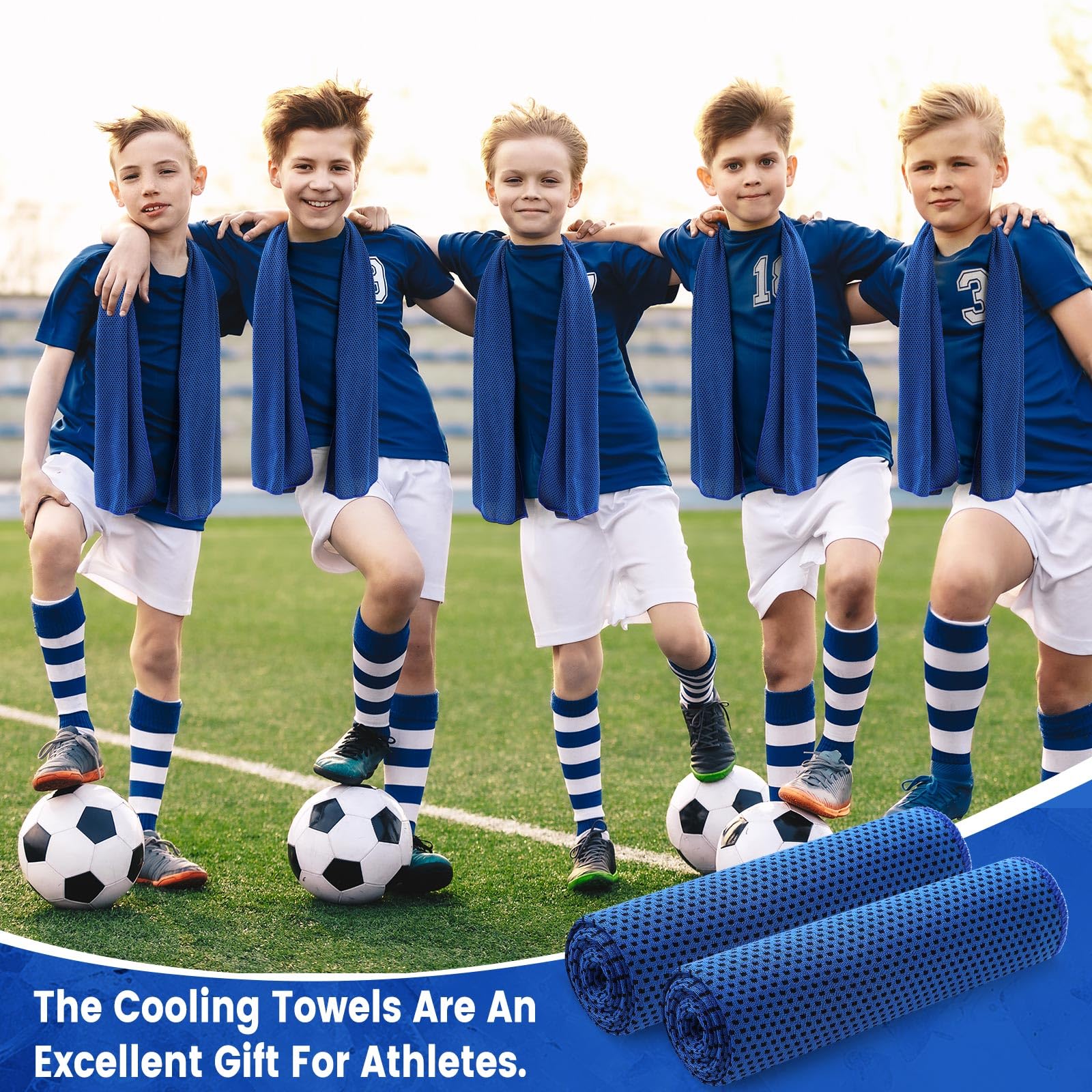 Confezione da 1000 Asciugamani rinfrescanti,Grandi,Traspiranti,per Sport e Clima Caldo,Ideali per rinfrescare Il Collo,Perfetti per allenamenti in Palestra e Come Regalo per la Squadra (Blu Scuro).
